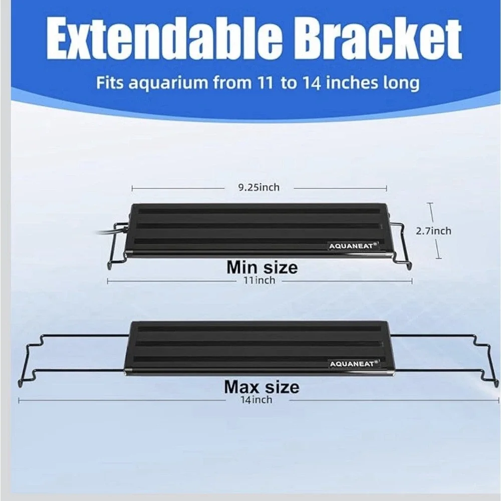 AQUANEAT LED Aquarium Light Full Spectrum 12 Inch Fish Tank Light Fresh Water